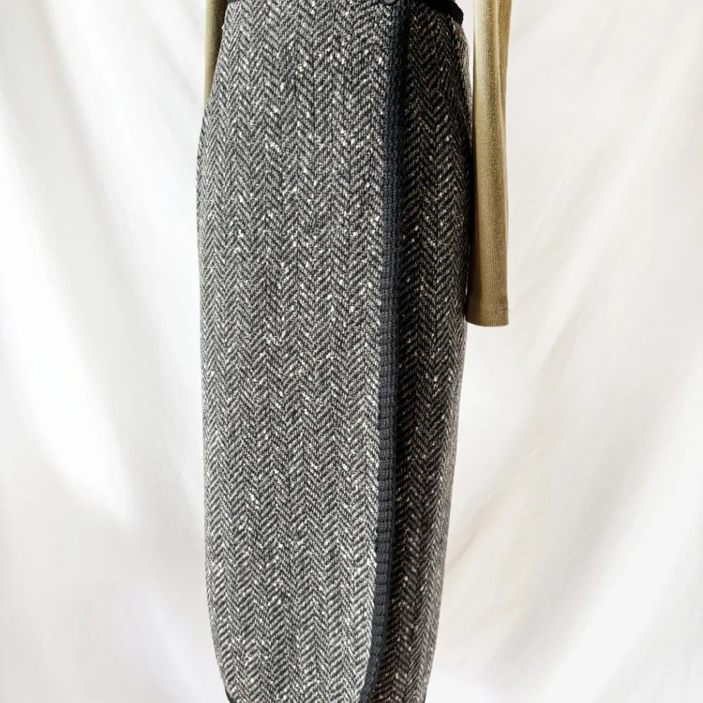 Reversible Wool Blanket Wrap Skirt XS - Picture 3 of 9